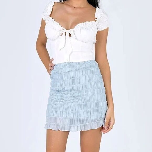 Princess Polly ruched mini skirt size 2 - Picture 1 of 6